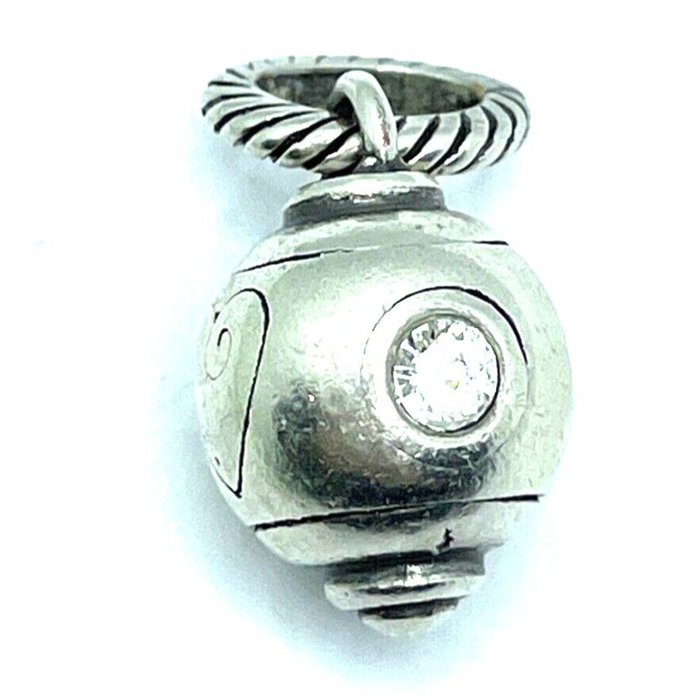 Brighton Circle Sphere Hearts Crystals Authentic Silver Charm